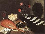 BAUGIN, Lubin Still-life with Chessboard (The Five Senses) fg oil